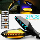 2xMotorcycle LED Turn Signal Light Flashing Motorbike Indicator Tail Light Amber