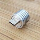 Portable Aluminum 2W Mini USB LED Lamp Socket Spotlight Flashlight White-Light