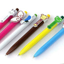 Cute Cartoon Animals Ball Pen Needle Tip Black Novelty Students Pattern Gif M1W7