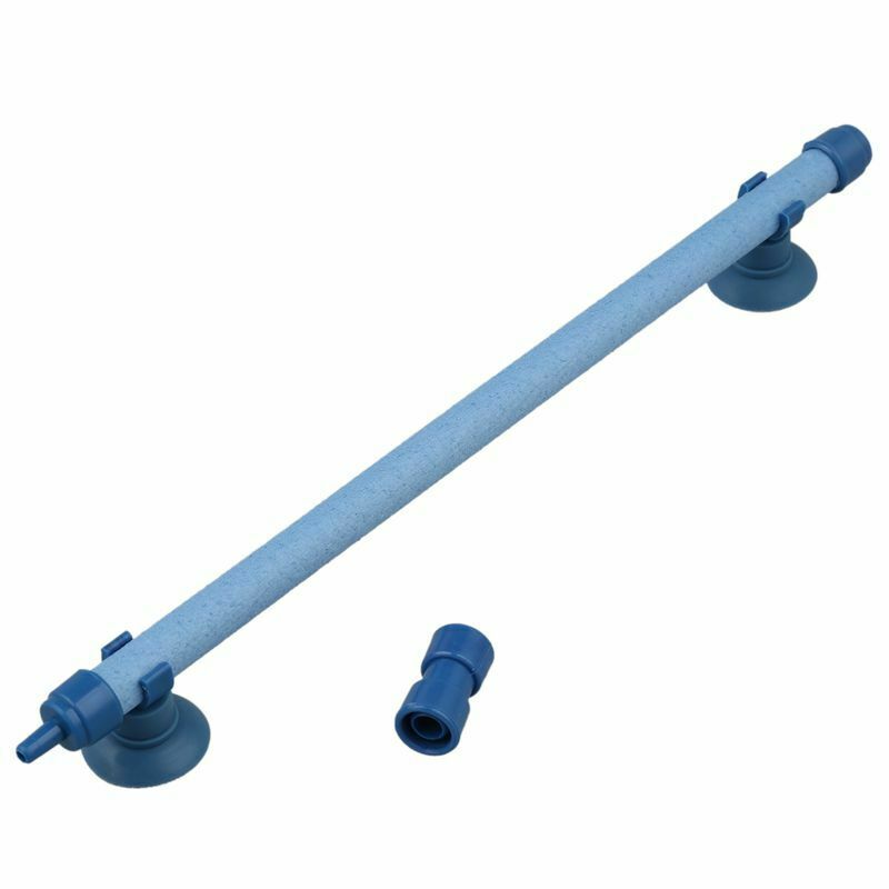 Water & Wood Aquarium 10" Blue Tube Shaped Bubble Wall Airstone Air Stone S