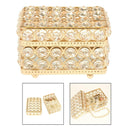 Crystal Jewelry Box with Lid Beads Keepsake Storage Case Holder Dresser Gift