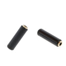 2x 3.5mm 1/8'' 4-pole Female Plug Headphone Cable Connector Adapter Black