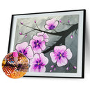 Peach Blossom DIY Full Drill Round Diamond Painting 5D Rhinestone Mosaic