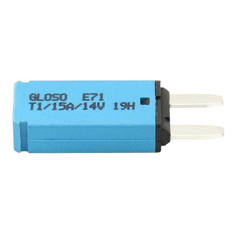 DC 14V Auto Reset Mini Circuit Breaker Blade Fuse for Car Boat(15A Blue)