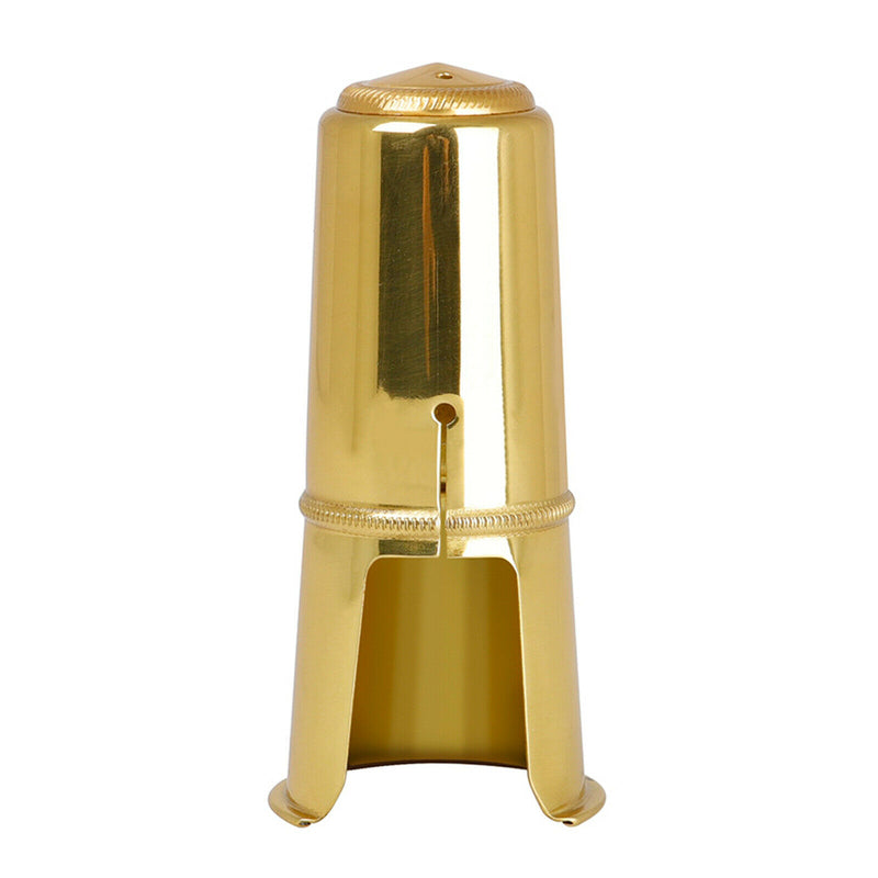 Brass Sax Saxophone Mouthpiece Cap Cover with Ligature Clamp for Tenor