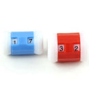 2 Large Red Plastic Knit Knitting Needles Row Counter +2 Small Blue Plastic H7H4