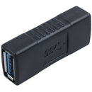 USB 3.0 Adapter A-Type Female to Female Coupling Connector Black