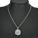 Blue Flower Chakra Flower Pendant Mandala Jewelry Sacred Geometry Necklace New