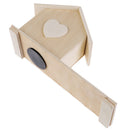 Kid Baby DIY White Wooden Coin House Gift Toys Save Money Mud Chalet Crafts - 3C