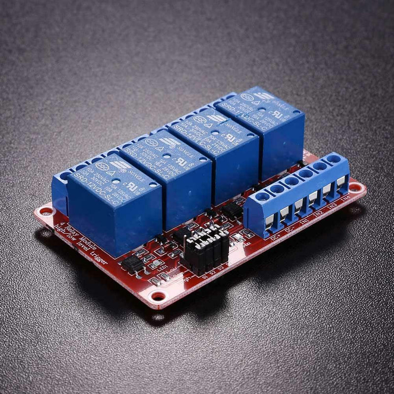 4-Channel 12V Relay Module with Optocoupler H/L Level Triger for Arduino