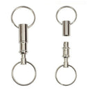 4x Double Keyring Pull Split Apart Detachable Quick Release Keychain Rings