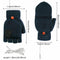 Winter USB Rechargeable Electric Heated Mitten Knitted Gloves Half Finger Cable