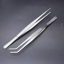 Stainless Steel Straight and Curved Nippers Tweezers Feeding Tongs for Rept
