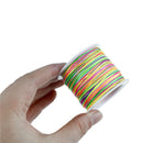 45m/lot 0.8mm Rainbow Tassel Cord DIY Bracelet Necklace Line Waxed Thread M&E