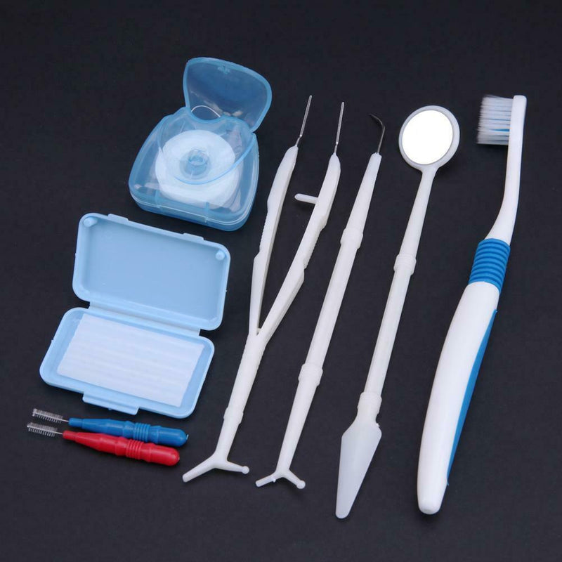 Professional Orthodontic Toothbrush Floss Brace Protect Wax Oral Care Kit A