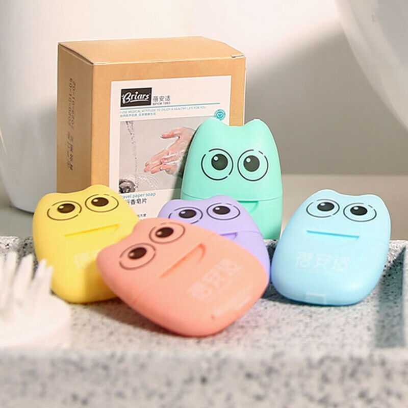 20pcs/set Disposable Paper Soap Travel Portable Hand Washing Box SY Ew