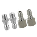 4pcs 1/4 inch Male Pressure Washer Hose Connector Quick Coupler Fittings