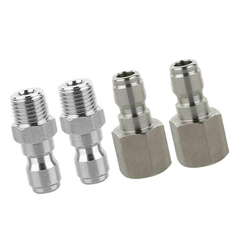 4pcs 1/4 inch Male Pressure Washer Hose Connector Quick Coupler Fittings