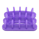 3Pcs False Nail Art Tip Display Practice Base Frame Stand Polish Diy(Purple