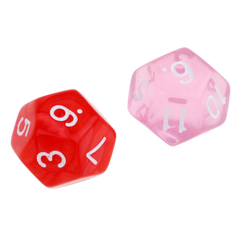 25Pc Acrylic D12 Dices for Dungeons &Dragons D&D TRPG Adults Pub Bar Fun