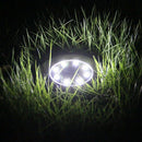 Solar Ground Lights,8 Led Garden Pathway Outdoor In-Ground Lights,4 Pack(Wh