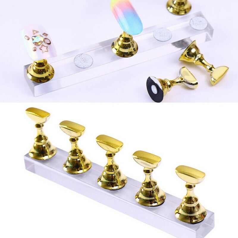 New Magnetic Acrylic Manicure Tools Nail Practice Hand Nail Exercises Pedes S9G5