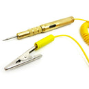 DC 6V 12V 24V Circuit Tester Diagnostic Tool Trailers Yellow Metal Probe Lamp