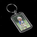 20Pcs Acrylic Clear Key Ring Keychain Photo Picture Frame Gifts 5x3.3cm
