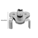 Machine Oil Fuel Filter Wrench Flat Jaw Oil Grid Removal Tool with Adapter A