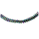Rainbow Roundel Hematite Stone Loose Bead 6mm Strand HOT