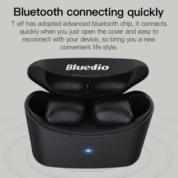 Mini Stereo TWS Earphones Earbuds Waterproof & Charging Box 6mm Speaker