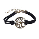 Korean Retro Big Tree Circle Shape Fashion Concise Bracelet Jewelry(Black) A