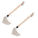 2 Pack BBQ Basting Mop Professional Barbecue Sauce Large Mop with Wood Hand