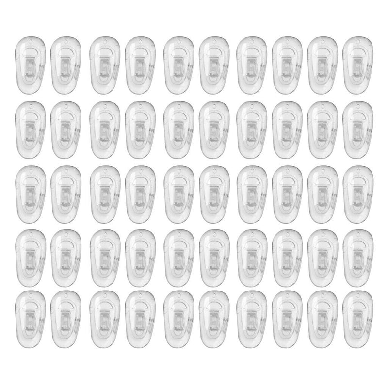 25 Pairs Silicone Eyeglass Nose Pads Oval Push On