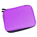 Double-deck Knitting Needles Crochet Hooks Case Zipper Storage Bag Purple