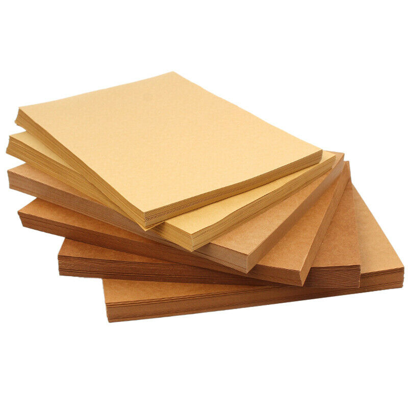 80G A4 Brown Kraft Paper DIY Handmade Card Making Paper Thick Cardboard T8W4