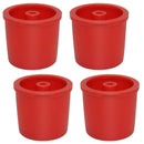 4x Stainless Steel Filters Refillable Coffee Capsules Pod Cup For Illy Red
