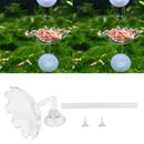 2x Shrimp Feeding Dish Bowl Acrylic Flower Design Aquarium Tray Water Food