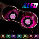 2PCS LED Car Cup Holder Colorful Pad Mat Auto Atmosphere Lights