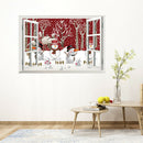 1PC Snowman Wall Stickers Fashion Santa Claus Window Room Sofa DecorationSEAU