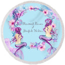Flower Printed Beach Towel Round Tassel Ethnic Style Blanket Picnic Mat