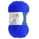 1 group Milk Cotton wool Yarn For Hand knitting Soft(Deep treasure blue Lin