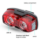 2LED Bright Bicycle Bike Safe Rear Tail Flashing Back Light Warning Lamp OZ