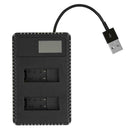 Smart LCD Display Dual Port USB Battery Charger for GoPro Hero 7 6 5 Black
