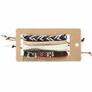 Man European Hot Retro Multilevel Cowhide Handmade Woven Bracelet