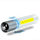 Multi-Function Mini Usb Charging Glare COB Flashlight 1800Mah Aluminum VBO