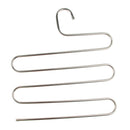 Stainless Steel 5 Layers S-Type Clothes Pants Hanger Holder Rack Organizer,