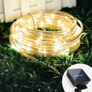 100 LEDs Solar String Light Waterproof Rope Tube Lights Outdoor Garden Tree