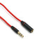3.5mm audio extension cord headphone cable male to female 1.2M industrial red
