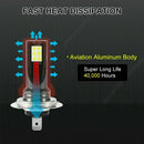 2* H1 200W 12000LM LED Car Fog Headlight Conversion Globes Bulbs Beam LD2004